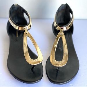 BCBGeneration Gladiator Sandals Gold Black